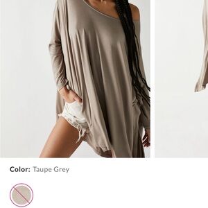 Free People Lilac Beach Tunic Top